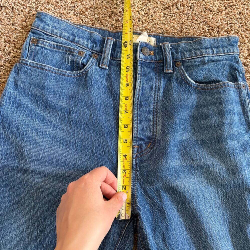 Madewell The Perfect Vintage Jean Blue High Rise Tapered Raw Hem Denim 31 - Picture 7 of 10
